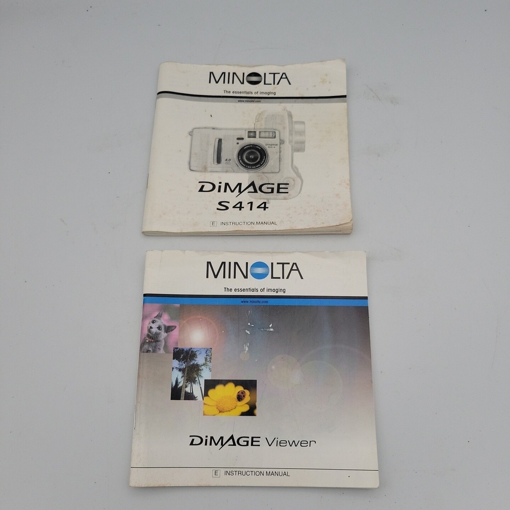 Vintage Minolta DIMAGE S404  4.0 MP 4x Zoom Digital Camera - Instruction Manual‎